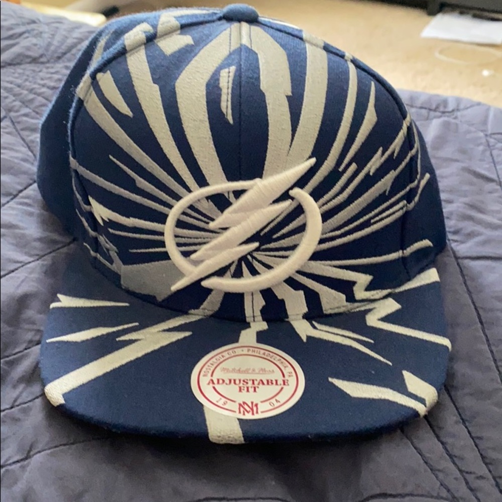 Navy blue and grey SnapBack hat